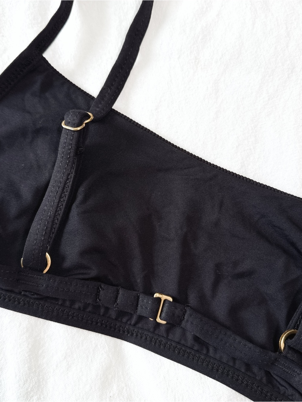 l*space Black Ribbed Bikini Top and Bottom Set - Picture 6 of 10